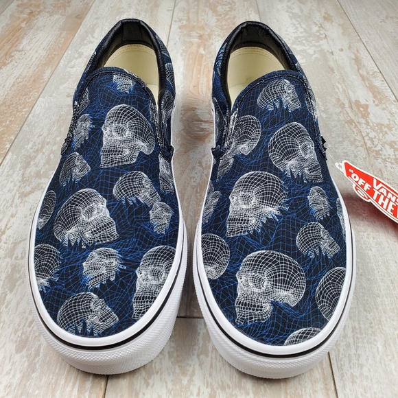 Vans Classic Slip On Wire Frame Skulls - Picture 7 of 9